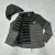 Campera Nike waterproof gris con negra