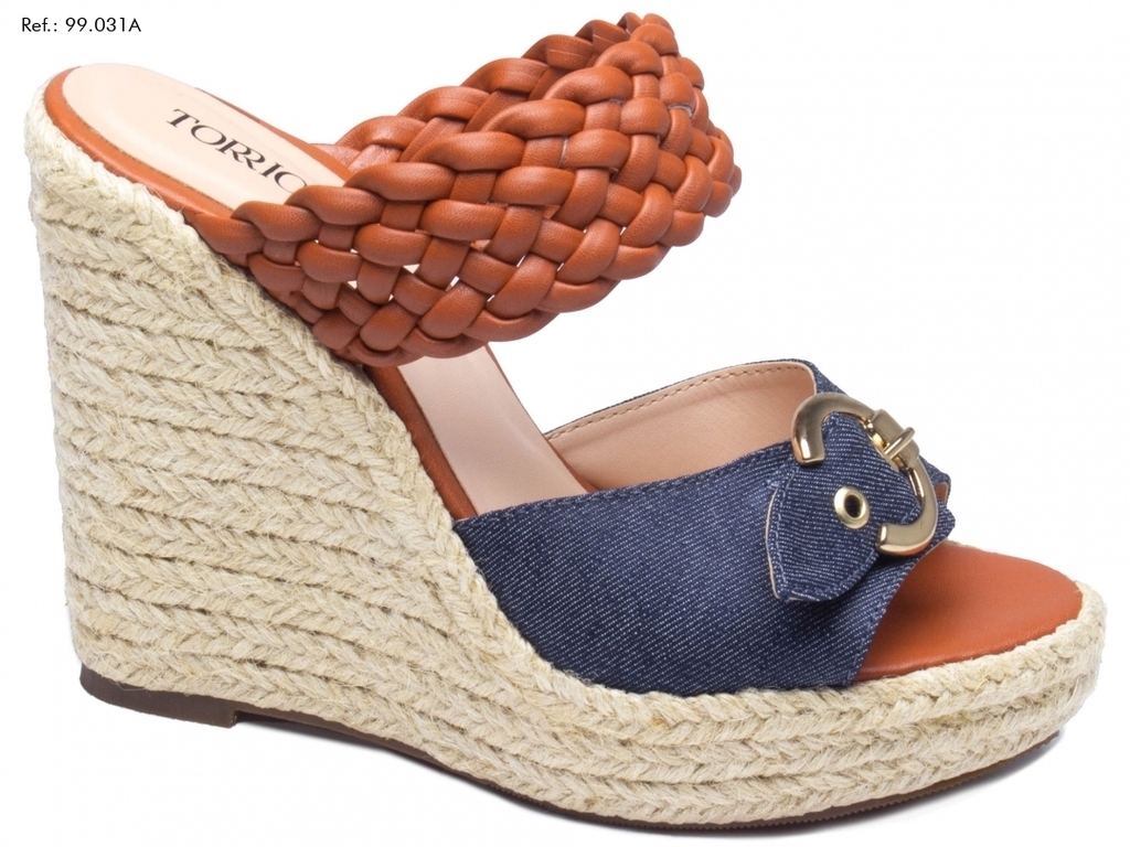 Sandália Anabela Jeans