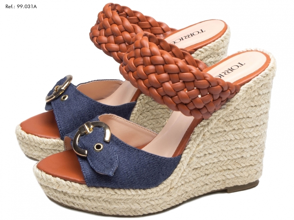 Sandália Anabela Jeans