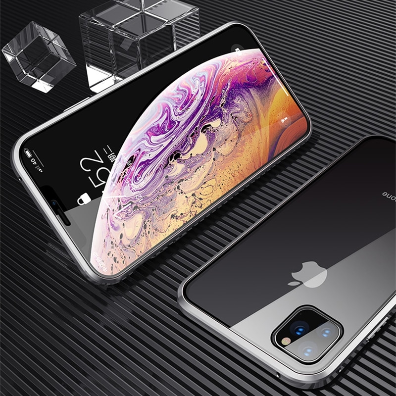 CAPA MAGNÉTICA IPHONE- DUPLA FACE- VIDRO TEMPERADO E BORDAS EM METAL.  (VARIOS MODELOS DE IPHONE)-PROVA SOCIAL-NO FIM DA DESCRIÇÃO DO PRODUTO