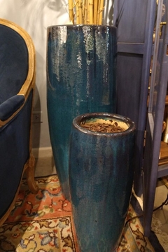 Maceta Timbal Azul M