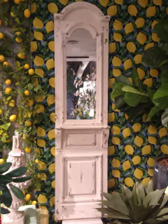 Espejo blanco gastado