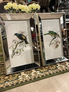Cuadro Espejado Pajaros Set x 2