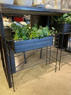 Macetero Rectangular Chico Negro