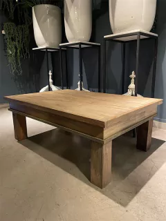 Mesa ratona madera recta natural