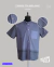 Camisa Italiana Mao Azul Collage.
