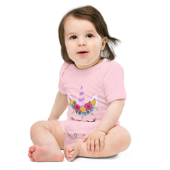 Body de bebé manga corta Unicornio - Moda Peque