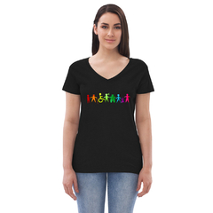 Camiseta Inclusión cuello de pico reciclada mujer