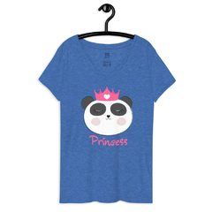 Camiseta PandaPrincess cuello de pico reciclada mujer - Moda Peque