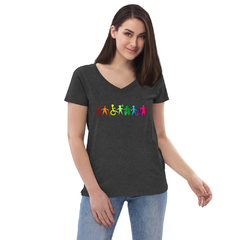 Camiseta Inclusión cuello de pico reciclada mujer