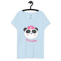 Imagen de Camiseta PandaPrincess cuello de pico reciclada mujer