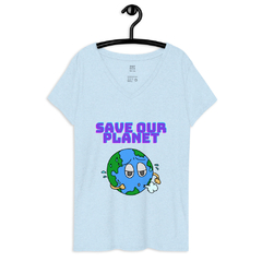Imagen de Camiseta Planet cuello de pico reciclada mujer
