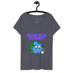 Camiseta Planet cuello de pico reciclada mujer en internet