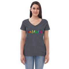 Camiseta Inclusión cuello de pico reciclada mujer - tienda en línea
