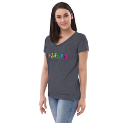 Camiseta Inclusión cuello de pico reciclada mujer