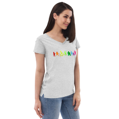 Imagen de Camiseta Inclusión cuello de pico reciclada mujer