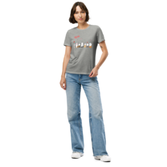 Camiseta suelta de manga corta Patitas Meow en internet
