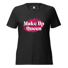 Camiseta suelta LipsPink de manga corta triblend para mujer