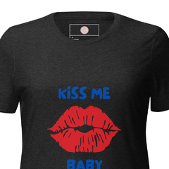 Camiseta suelta KissMe de manga corta triblend para mujer - comprar en línea