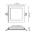 Painel de Led Embutir Quadrado em Metal Branco 11,7x11,7cm 6W 6500K - Opus 30128 - comprar online