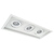 Luminária de Embutir Recuado Micro borda em Metal Branco 3xMR16 1010/3