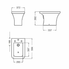 BIDET (1 AGUJERO) FERRUM MILENA - www.GrupoSP.com.ar
