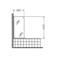 MAMPARA REBATIBLE FERRUM 140x80 NM81A-01 en internet