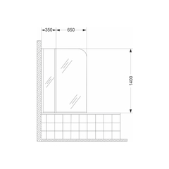 MAMPARA REBATIBLE 2 PAÑOS FERRUM 140x100 NM02A-01 en internet