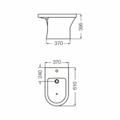 BIDET (1 AGUJERO) FERRUM VARESE - www.GrupoSP.com.ar