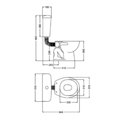 JUEGO DE BAÑO FERRUM ANDINA CORTO + BIDET (Opcional) - www.GrupoSP.com.ar