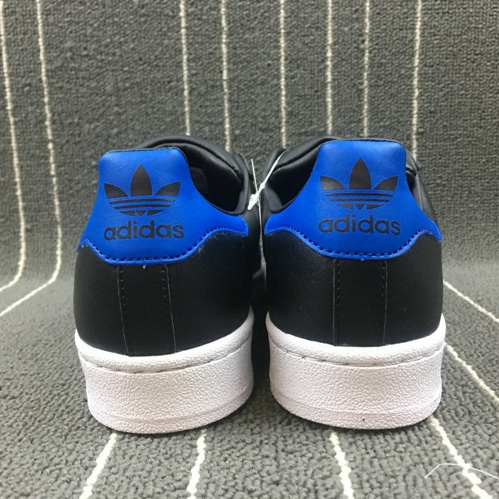 adidas superstar black and blue