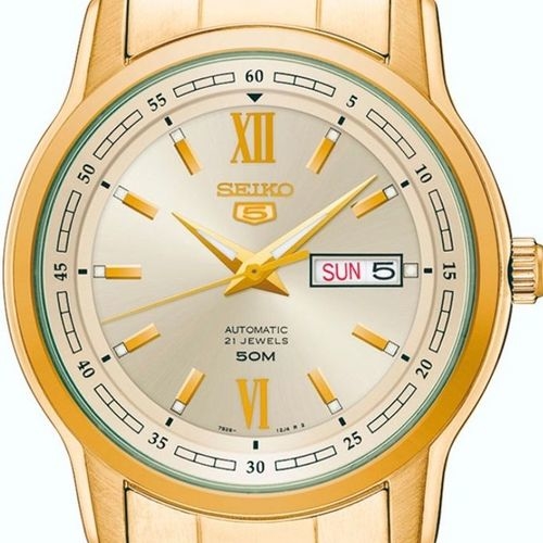 Relógio Seiko Automático Dourado Masculino SNKP20B1 C3KX