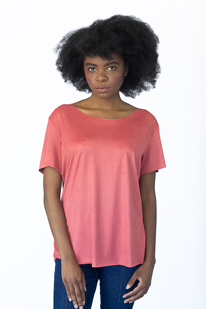 blusa suede pink