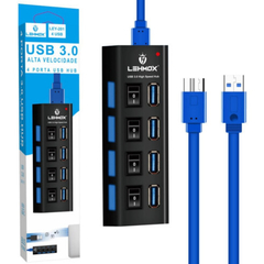 HUB USB 4 PORTAS USB 3.0 LEHMOX LEY-201