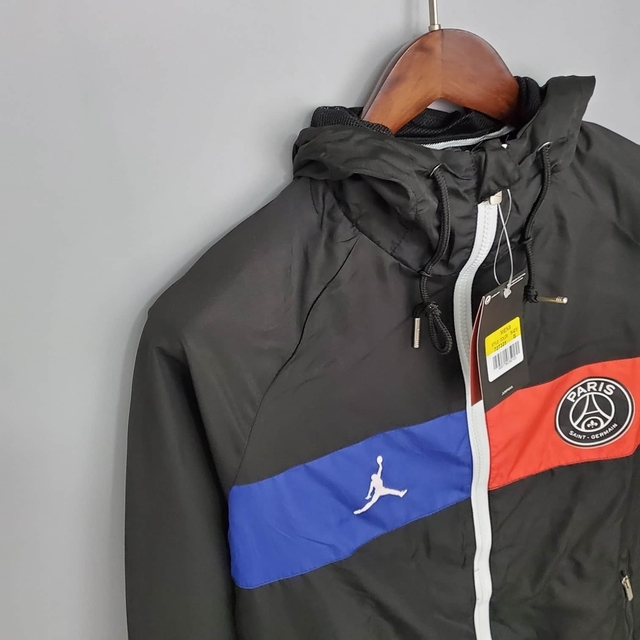 corta vento psg jordan preto