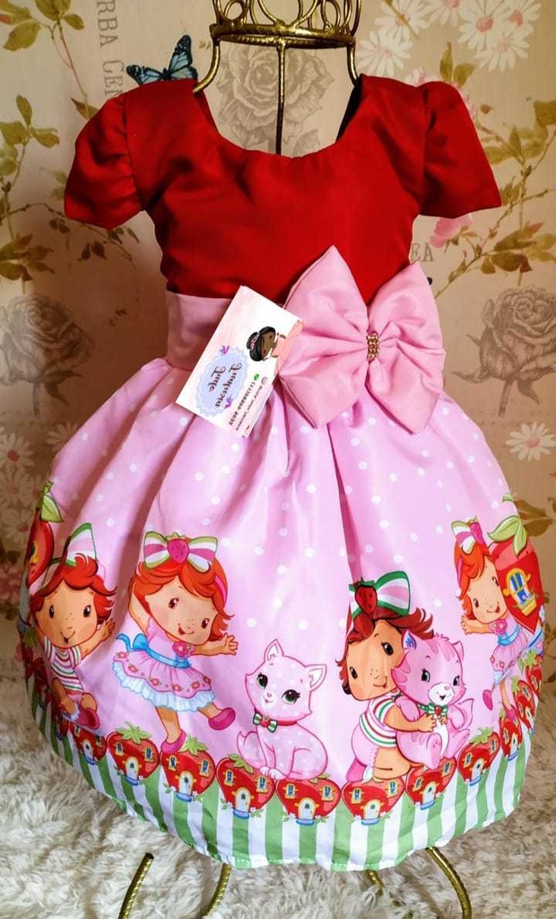 VESTIDO FESTA LUXO - MORANGUINHO BABY - Tudo Fantasia