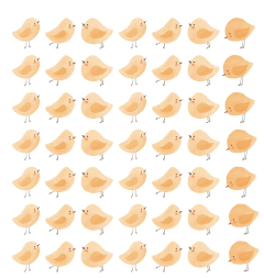 Pollitos acuarela stickers vinil - comprar en línea
