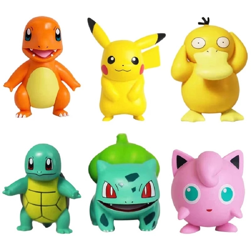 6 Figuras Pikachu Decoração Do Carro Brinquedos Pokemon - Desconto no Preço