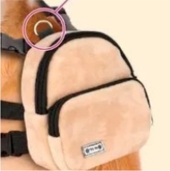 mini mochila para pet cachorro Azul - Branco - com fivela para guia - mochila com peitoral - comprar online