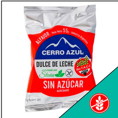 ALFAJOR DULCE DE LECHE SIN AZUCAR CERRO AZUL 55 grs.
