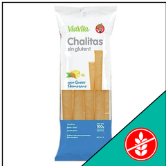 CHALITAS SABOR QUESO PARMESANO VIAVITA 100 GRS.