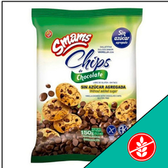POLVORON VAINILLA CON CHIPS DE CHOCOLATE SIN AZUCAR AGREGADA SMAMS 150 grs