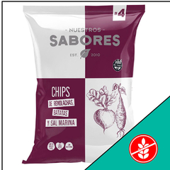 CHIPS DE REMOLACHA BATATAS Y SAL MARINA NUESTROS SABORES 80 GRS