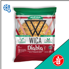 HAMBURGUESA DIABLA X4 U. (VEGETAL) WICA 460 grs.