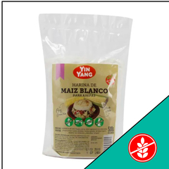 HARINA DE MAIZ BLANCO PARA AREPAS YIN YANG 500 grs.