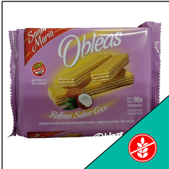 OBLEAS RELLENO SABOR COCO SANTA MARIA 90 grs