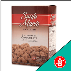 GALLETITAS CHOCOLATE SANTA MARIA 200 grs SIN LACTOSA