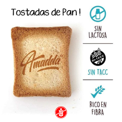 TOSTADAS DE PAN SIN LACTOSA AMADDA 80 grs - comprar online
