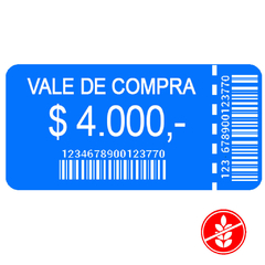 VALE DE COMPRA $ 4.000,-