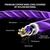 Cargador Led Iphone lightning Luz que Fluye Violeta